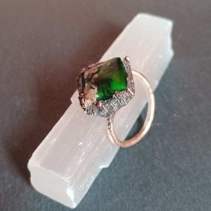 Prsten - Natur Copper Green