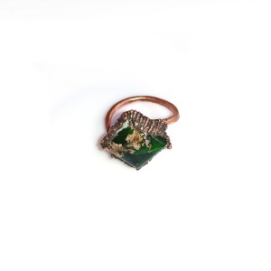 Prsten - Natur Copper Green