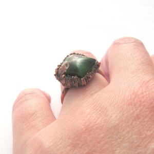 Prsten - Natur Copper Green