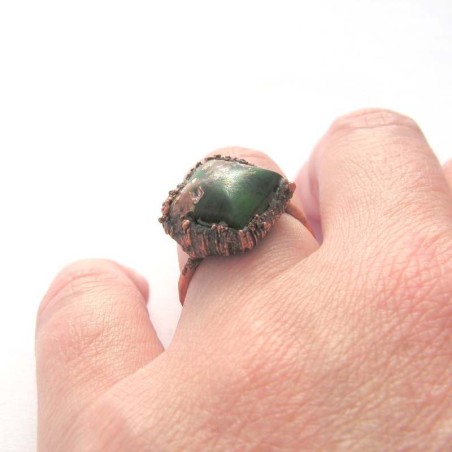 Prsten - Natur Copper Green