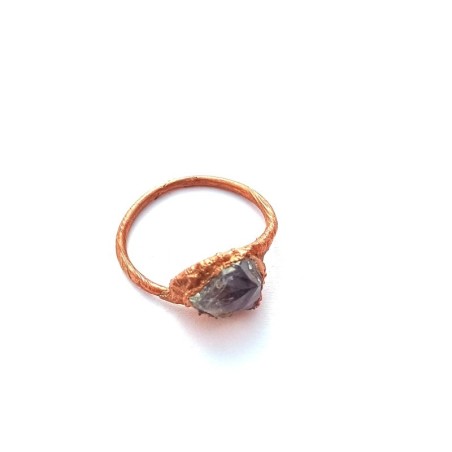 Prsten - Natur Copper Ametyste
