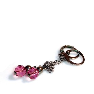 Náušnice - Swarovski Rosa (nerez)