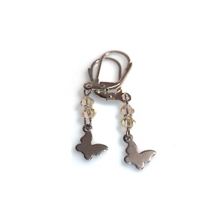 Náušnice - Swarovski ShadowGold (nerez)